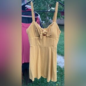 Speechless Cutout Tie Detail Linen Dress Size Small